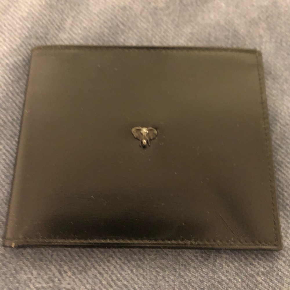 Stefano Ricci Black Calfskin Leather Bifold Wallet